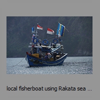 local fisherboat using Rakata sea as resting place